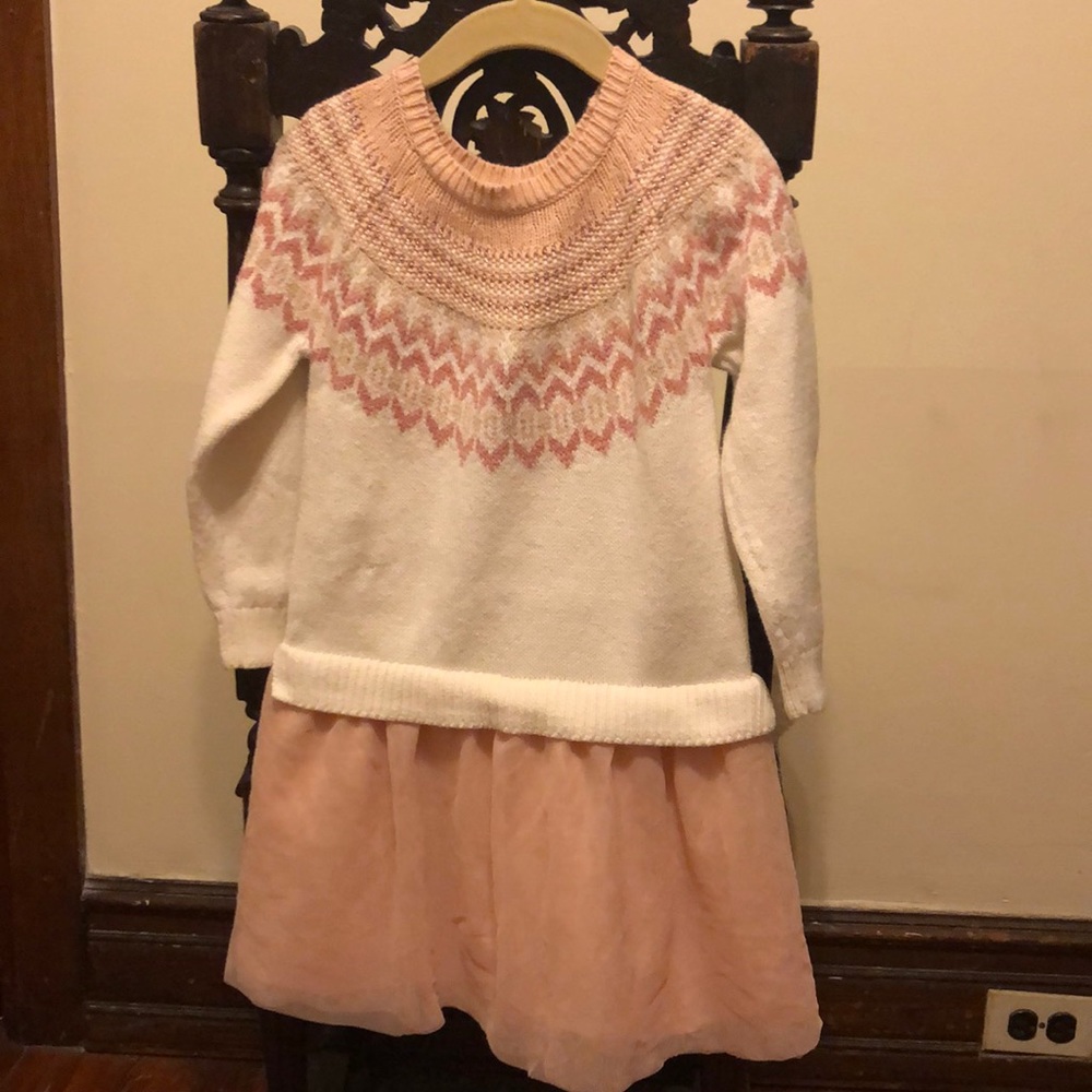 GAP Pink fair isle dress